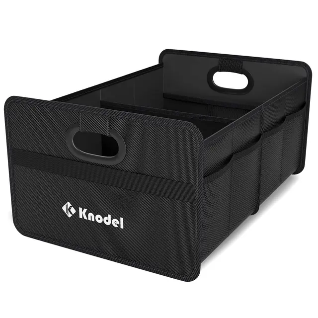 K KNODEL Organizador de maletero, almacenamiento plegable del maletero del automóvil, consolas y organizadores automotrices (Mini, Negro)