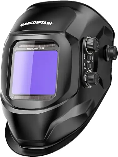 Casco de Soldador ARCCAPTAIN, bonete de Soldador de oscurecimiento automático 1/1/1/1 Claridad óptica Superior