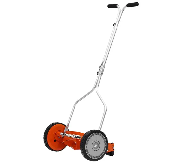 VENTEO - Cortacésped manual helicoidal de césped 4 cuchillas 35 cm | Altura ajustable 1,27 a 4,45 cm Corte preciso | Cortacésped manual ecológico sin electricidad silenciosa | Cortacésped jardín