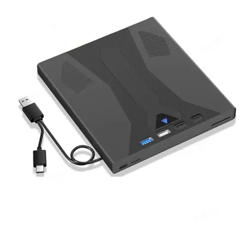 Grabadora de BLU-Ray Externa, Compatible con Discos de 100 GB, USB 3.0 y Reproductor de DVD/CD/BD Tipo C, Unidad Óptica BLU-Ray 3D para Portátil.