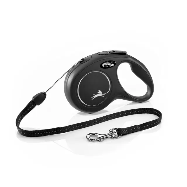 flexi® Classic S Cordón 8 m negro, correa extensible para perros hasta máx. 12 kg