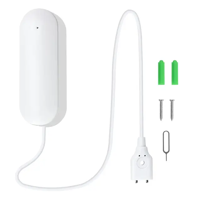 Aideepen Detector de fugas de agua, Sensor de agua Zigbee inteligente compatible con Alexa y Google para cocinas, sótanos y baños