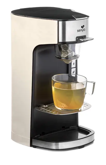 Senya Máquina de Té Tea Time, Tetera Eléctrica Compatible Con Té Suelto O En Bolsita, Crema