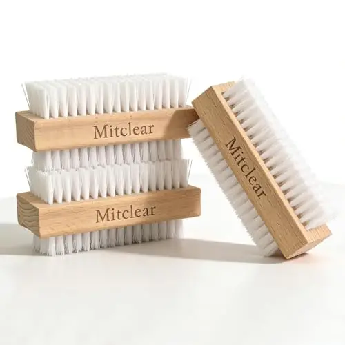 mitclear cepillo uñas madera doble cara