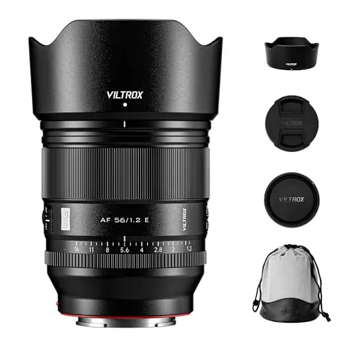 VILTROX AF 56mm F1.2 Pro E Objetivo para Montura Sony E, Objetivo Gran Angular 56mm f/1.2 Enfoque automático APS-C con Motor HyperVCM Compatible con Sony a7IV a7RV a9II a7CII ZVE1 A1 a6700 a6400