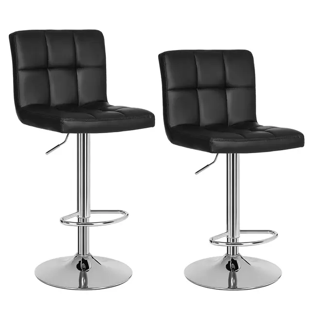 songmics taburete bar juego 2 piel
