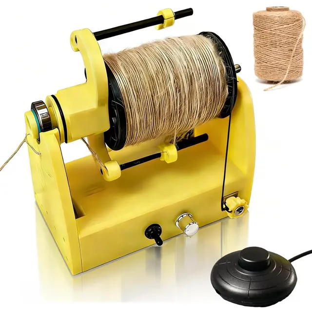 Rueda de hilar eléctrica para hacer hilo, capacidad de 80 g con pedal, velocidad ajustable 800 rpm, devanador de lana para mechas mixtas y manualidades DIY