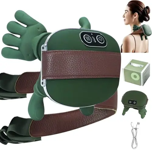 Masajeador Cervical y Espalda con Calor, Eléctricos masajeador Shiatsu portátil para cuello y hombros, masaje para la relajación muscular, Regalo para Mujeres, Hombres mamá y Papá