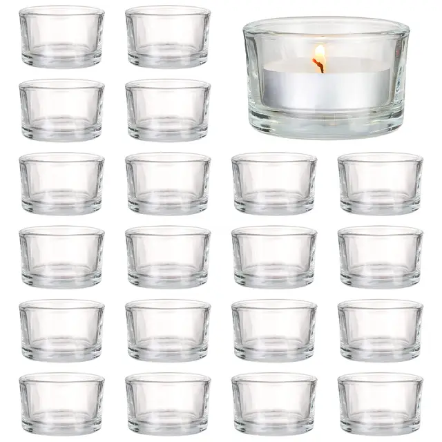 matana s0841 set 24 portavelas cristal
