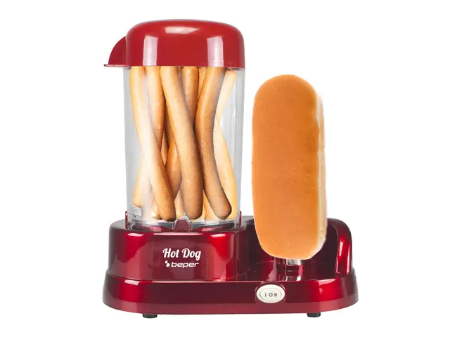 BEPER P101CUD501 Máquina de Perritos Calientes al Vapor, 350W, ABS, Rojo
