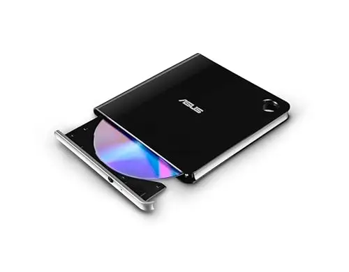 ASUS SBW-06D5H-U - Grabadora BLU-Ray USB 3.2 Gen1x1 portátil ultradelgada, M-Disc, Compatible con USB Tipo C y Tipo A para Windows y Mac OS, Color Negro
