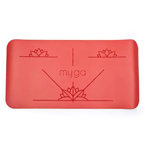Myga Alfombrilla de Yoga Alignment - Almohadillas Antideslizantes para Mayor amortiguación con la Rodilla - Soporte para Codo y Mano