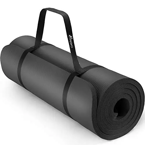 TRESKO® Esterilla de fitness 185 x 60 cm y 190 x 100 cm para gimnasia, yoga, pilates y cualquier tipo de entrenamiento | Suave y cómoda | Espuma NBR