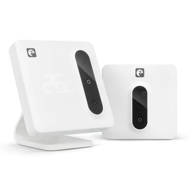 Garza Smart - Termostato Wi-Fi Inteligente para Caldera y Calefacción, con Adaptador, Medidor Consumo, Control táctil, Detección Ventanas Abiertas, Control App y Voz, Alexa/Google, 401367G
