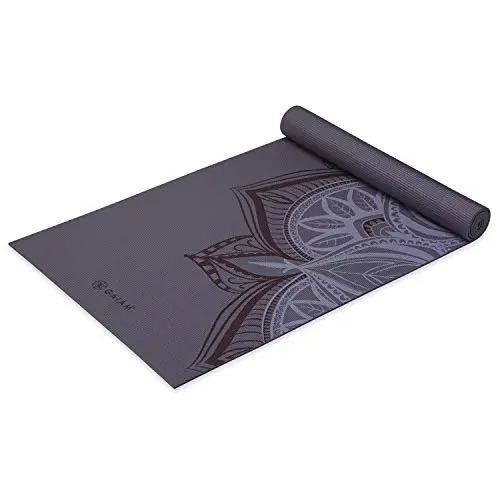 Gaiam Esterilla de yoga antideslizante de 5 mm de grosor para todo tipo de yoga, pilates y entrenamiento en el suelo (172,7 x 61 x 5 mm)