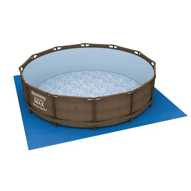 BESTWAY Tapiz Protector de Suelo 396x396 cm para Piscinas Desmontables Azul