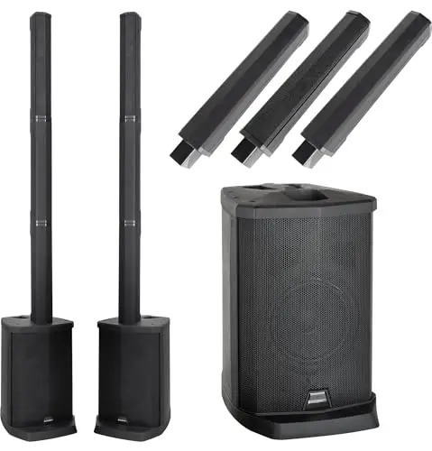 McGrey E-208LA Conjunto de Altavoces estéreo de Sistema PA Line Array de Columna Activo