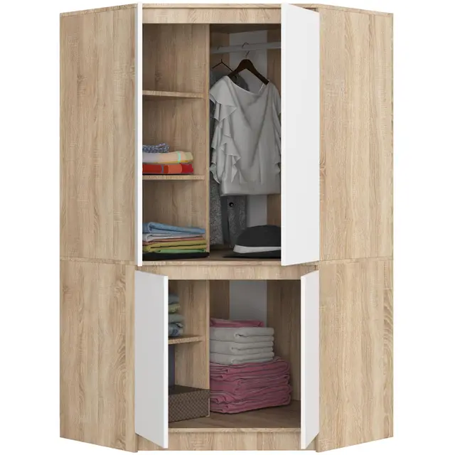 bdw armario esquinero dormitorio roble