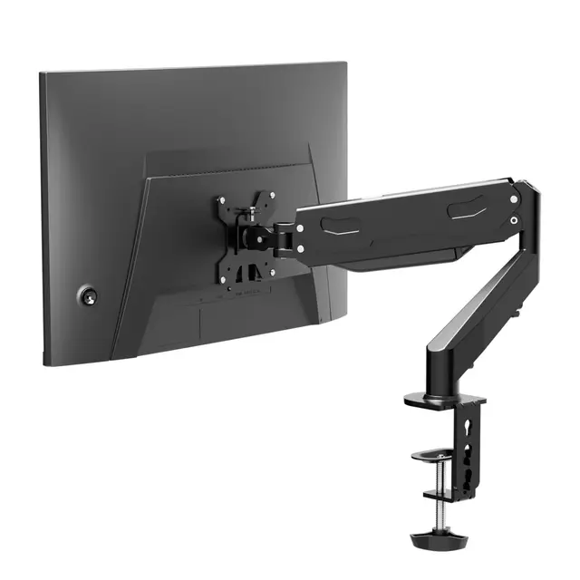 Pholiten Soporte Monitor para Pantallas de 17-27 Pulgadas, Brazo Monitor Ajuste de Altura, Inclinable y Giratorio, VESA 75/100 mm, Soporte Pantalla Ordenador con Resorte de Gas - MD81