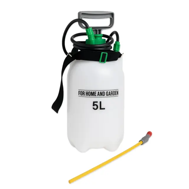 PLANTAWA Pulverizador a Presión 5L | Ideal para Plantas, jardín y huerto | Boquilla Ajustable, Correa de Transporte y Lanza de Largo Alcance | Fácil de Usar y Resistente