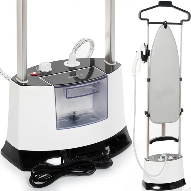 Plancha Vertical Vapor Profesional: Potencia 1400W Presión 6 Bar 12 Niveles de Temperatura Tabla de Planchar Plegable Depósito de Agua 1.6L para Hogar Hotel Familia Negocios