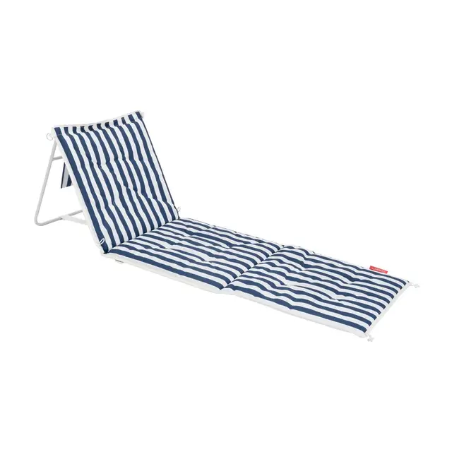 Flamingueo Tumbona Plegable - para Playa y Piscina - Reclinable - Fácil Transporte - Bolsillo Trasero - Ligera - Poliéster - Azul Marino