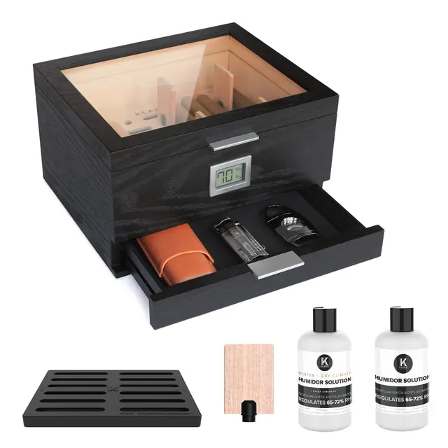 case elegance mill humidor negro mate