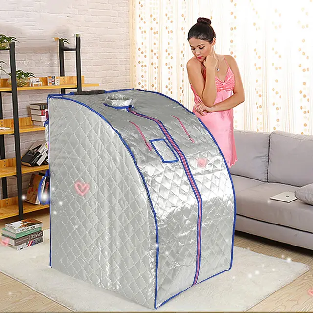 Sauna de Infrarrojos 1000W Sauna Iinfrarroja Portable Terapéutica Caja de Sauna Infrared Sauna,sauna,Sauna inflable,Portátil,Sauna infrarroja Portable Una Persona para Desintoxicación(EU)