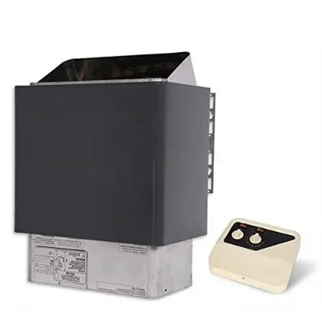6-9kw 110 / 220V Sauna Estufa, Calentador eléctrico de Sauna eléctrico de Acero Inoxidable con Controlador Externo para el Hotel del Hotel SPA Spauna, Adecuado para saunas de 5 a 13 m³,8.0KW