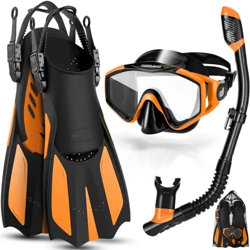 odoland set snorkel 3 en 1 adultos
