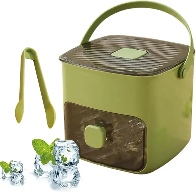 Quick Release Ice Cube Tray con Palanca Empujadora, Máquina de Hielo Maker Contador de Cocina, Presión Fácil Hielo Maker, Molde de Silicón 48-Cubos para Cocktails, Café, Jugo