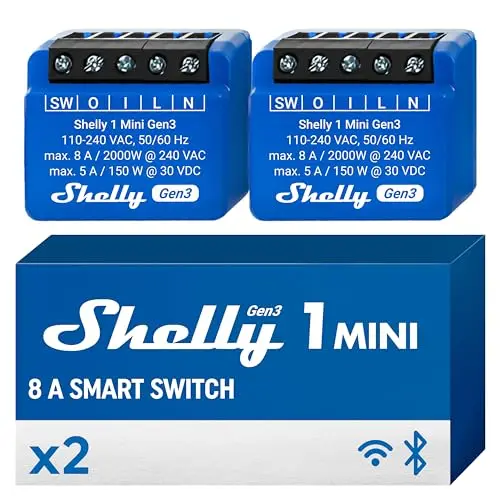 shelly 1 mini gen3 relé wi-fi 8a