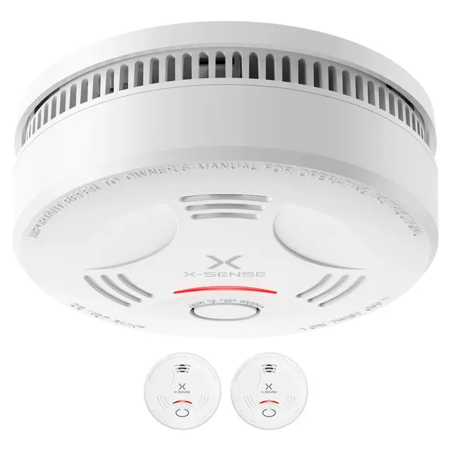 X-Sense Detector de Humo, Alarma de Incendio con Batería de 10 Años para el Hogar, Indicador LED y Botón de Silencio, Alarma de Humo con Batería, Conforma al Estándar EN 14604, SD11, 2 Piezas