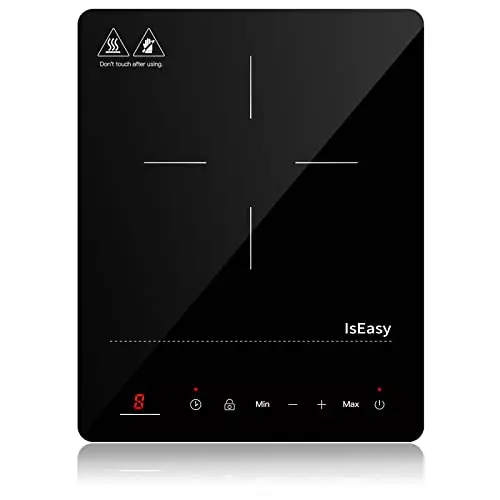Placa de inducción portátil, IsEasy placa inducción 2100W, placa de cocción de 28 cm-2100W