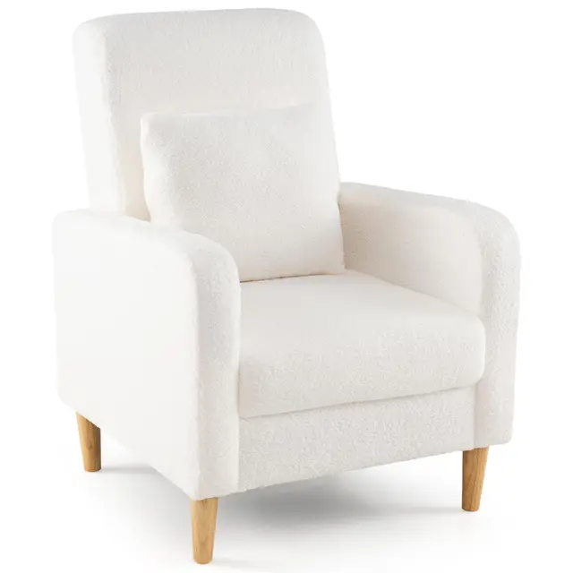 costway th32953ites sillón orejero felpa
