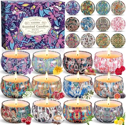 nckihrkk set 12 velas soja 6cm regalo