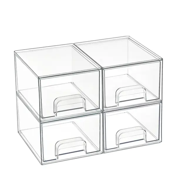 vtopmart 4 cajones apilables acrílico