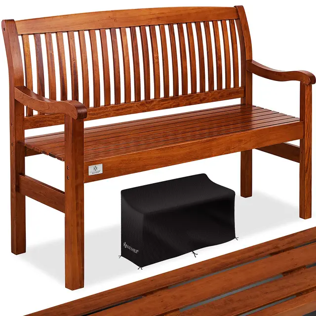 KESSER K-GB-2062 Banco de Jardín de Madera 3 Plazas 125 cm