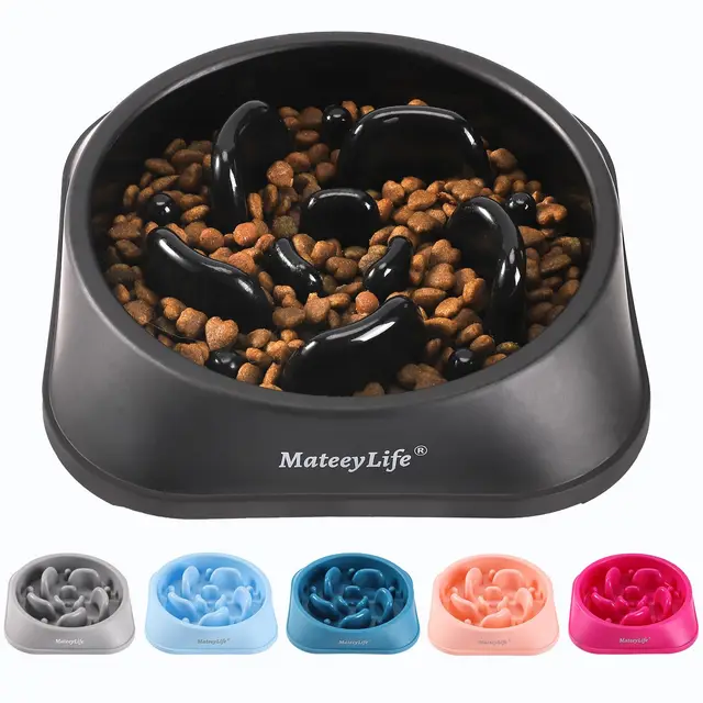 MateeyLife Slow Feeder Bowl Comedero Antivoracidad Perro Mediano