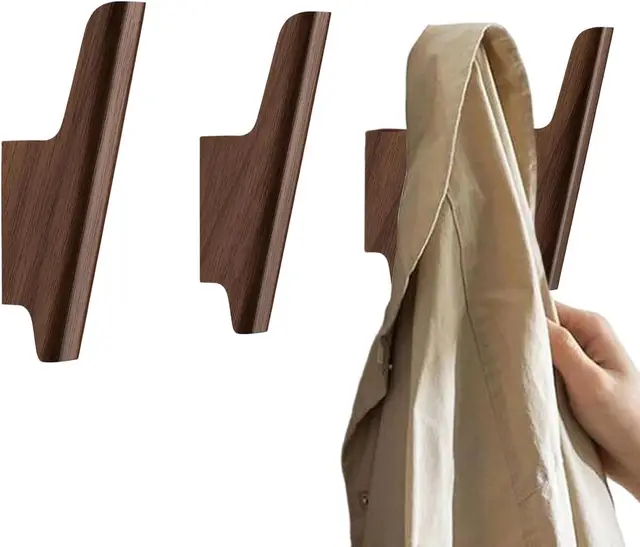 charmnail perchero pared nogal 4 ganchos