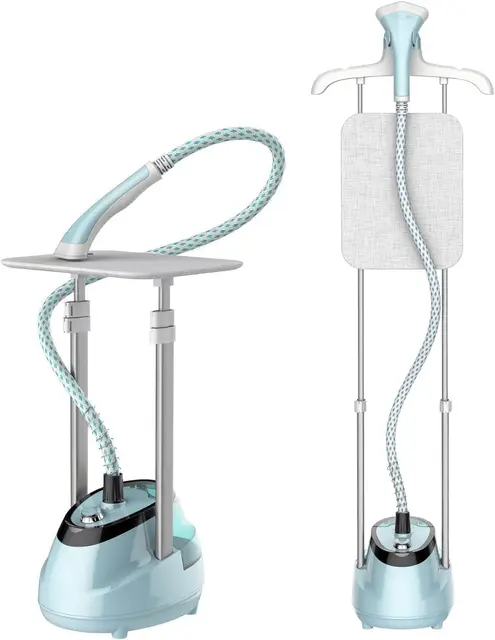 Annmiir Upright Clothes Steamer 2000W Turbo Boiler - 2L Tank, 1h Continuous Steam, Flat&Hanging Ironing, 2 Retractable Rods, 10 Modes, 30s Fast Preheat, All Fabrics Compatible