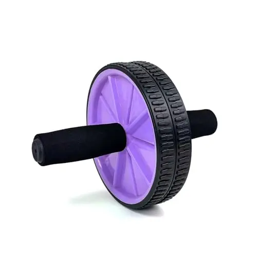 OcioDual Rueda Abdominal, Rodillo para Abdominales con Mango, Roller Gimnasio en Casa, Rodillo Abdominal, AB Wheel