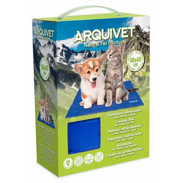 Arquivet - Alfombra refrescante para Perros y Gatos 40x50, alfombrar Pet Cooling Mat, azul