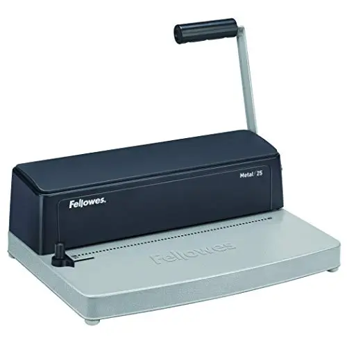Fellowes Encuadernadora manual de espiral metálico, Uso Ocasional, Color Blanco, Unico