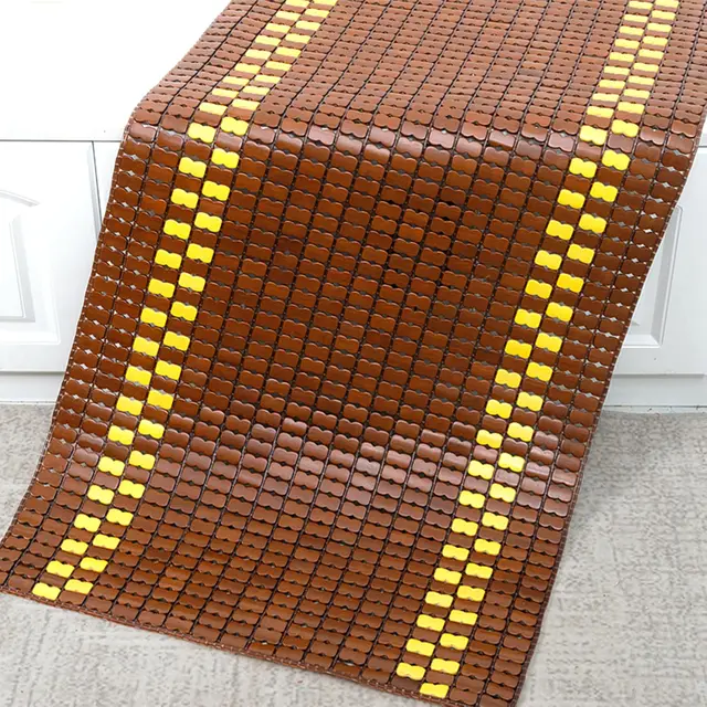 Natural Colchoneta para Bamboo Colchón,Mahjong Esterilla de Bambú de Hielo,Refrescante Transpirable Colchoneta de Verano Plegable,para Sala de Estar,Sofá,Cama,Ancho X Largo (50x180cm)