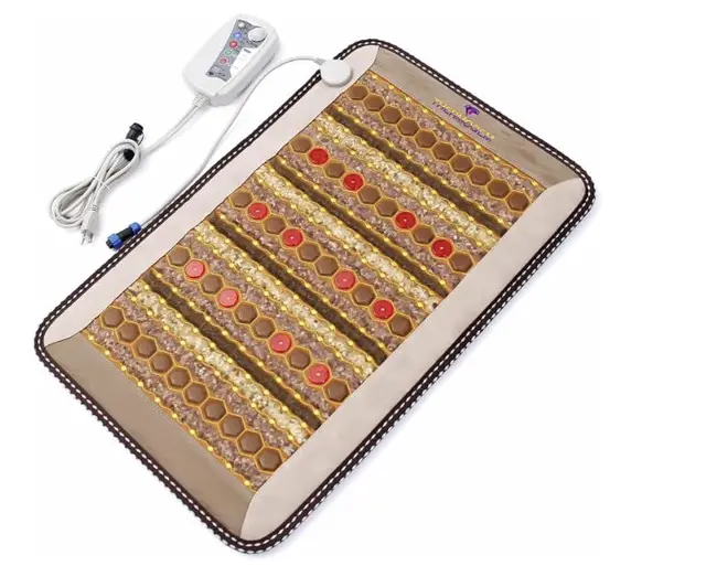 MediCrystal ThermoGem infrarrojo lejano bioestimulación Mat - 50x80 cm Mini Pad - Amethyst natural turmalina jade Jade Mini 32 "x 20" W