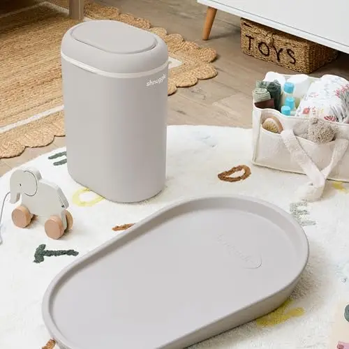 Shnuggle Eco-Touch - Cubo de pañales (Diaper Pail) | Sistema de eliminación de pañales ecológico | Sin recargas costosas - Utiliza cualquier bolsa | Bloqueo de olores con doble sello | Cubo de fácil