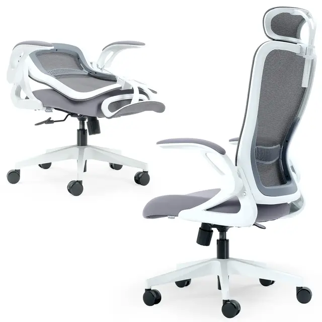Tervo Modelo U | Silla de Oficina Plegable para Espacios Pequeños | Silla de Juego para Adultos y Niños | Silla de Ordenador de Malla Ergonómica para Dormitorio
