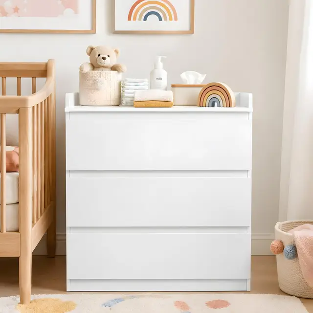 gokhomx cambiadora blanca 3 cajones