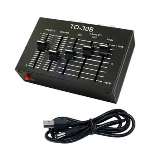 Preamplificador Balanceado de Audio Estéreo DC5V To-30B, Control de Volumen de Balance de Audio, Bandas, Alto, Medio y Bajo